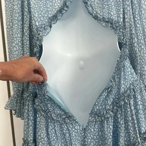 Saints + Secrets X Hello Molly Feel The Vibe Floral Ruffle Dress Size US Small - Picture 7 of 12